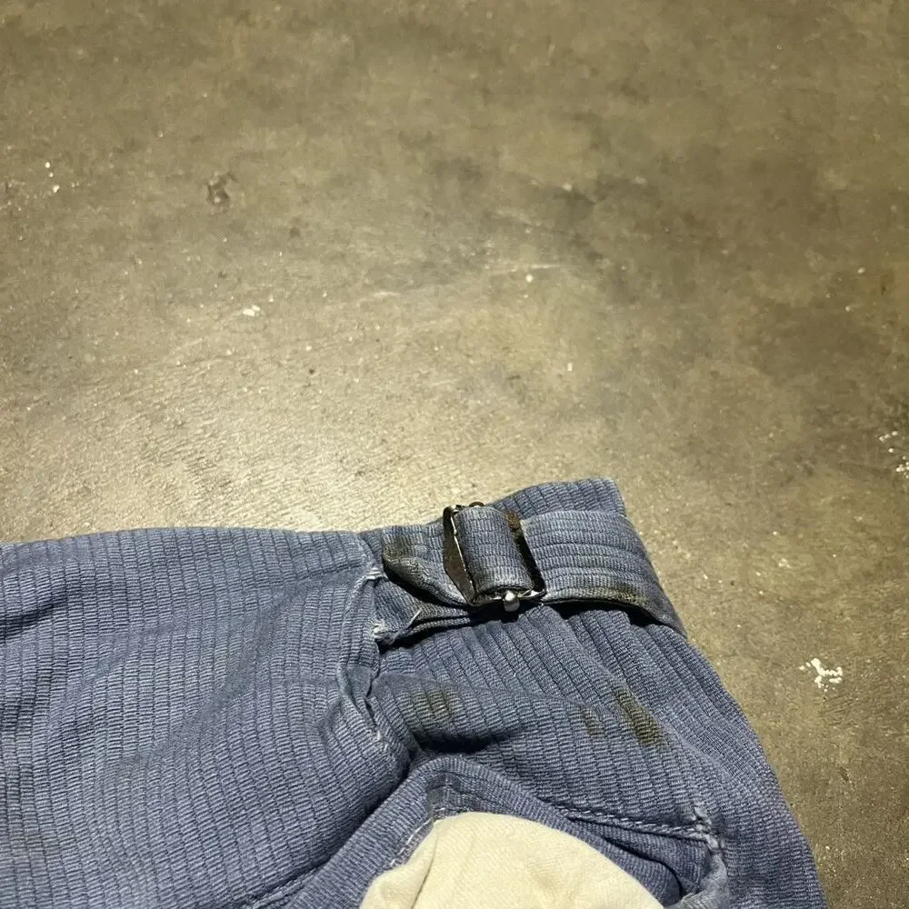 Vintage 50s Liberty Blue Corduroy Side Clasp Chinos 29x28
